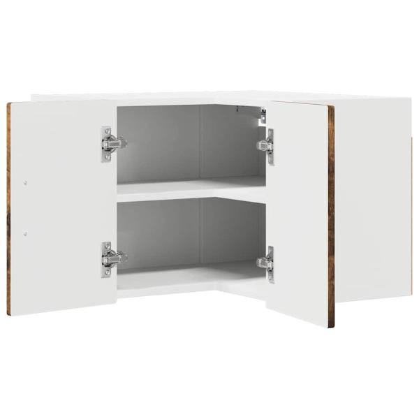 Wand-Eckschrank PORTO Geräucherte Eiche 57 x 57 x 40 cm