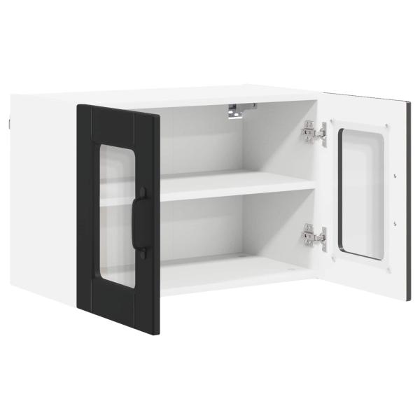 Küchenwandschrank mit Tür Schwarz 60 x 31 x 40 cm Holzwerkstoff