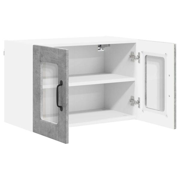 Wandglas-Schrank PORTO Betongrau 60 x 31 x 40 cm Holzwerkstoff