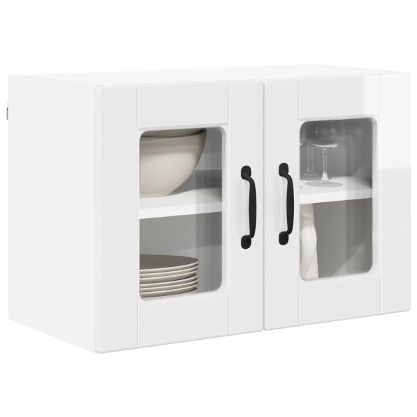 Wandglas-Schrank PORTO Hochglanz Weiß 60 x 31 x 40 cm
