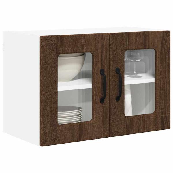 Küchenwandschrank mit Regal Braun Eichen-Optik 60 x 31 x 40 cm