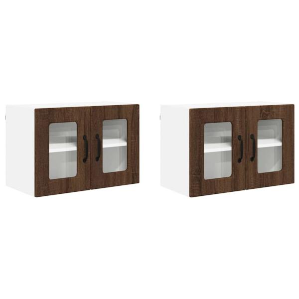 Küchenwandschrank 2 pcs Braun Eichen-Optik 60 x 31 x 40 cm