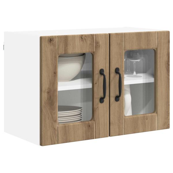 Küchenwandschrank mit Regal 2 pcs Artisan-Eiche 60 x 31 x 40 cm