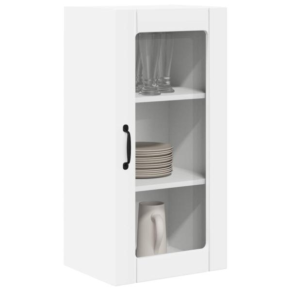 Wandglas-Schrank PORTO 2 stk. Weiß Holzwerkstoff