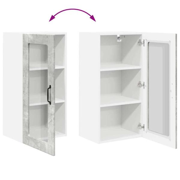 Küchenwandschrank Beton Grau 40 x 31 x 80 cm Holzwerkstoff