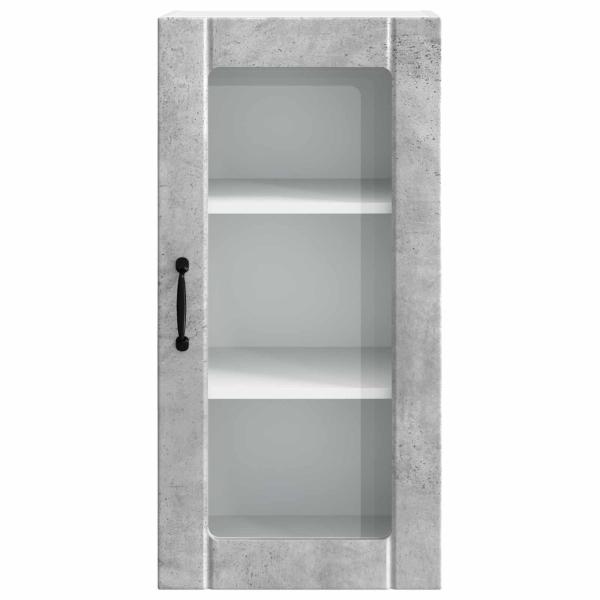 Küchenwandschrank mit Regal 2 pcs Beton Grau 40 x 31 x 80 cm