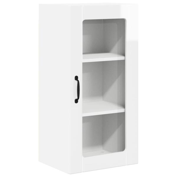 Küchenwandschrank mit Tür 2 pcs Hochglanz Weiß 40 x 31 x 80 cm