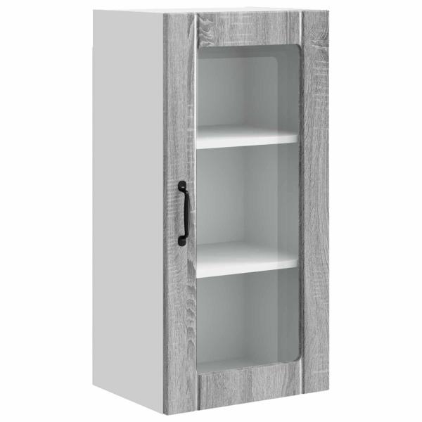 Wandglas-Schrank PORTO Graues Sonoma 40 x 31 x 80 cm