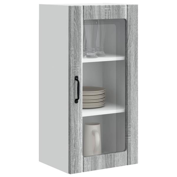 Wandglas-Schrank PORTO Graues Sonoma 40 x 31 x 80 cm