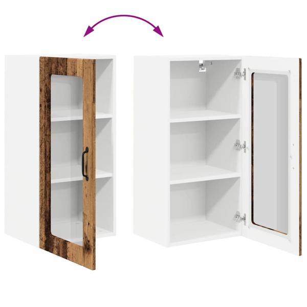 Küchenwandschrank mit Tür Altholz 40 x 31 x 80 cm Holzwerkstoff