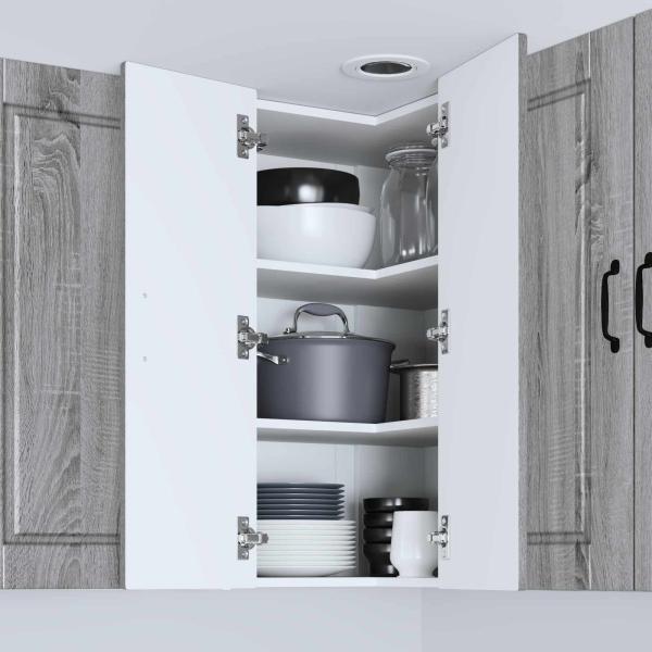 Wand-Eckschrank PORTO Graues Sonoma 57 x 57 x 80 cm