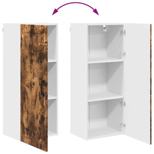 Küchenwandschrank mit Regal Geräucherte Eiche 40 x 31 x 100 cm