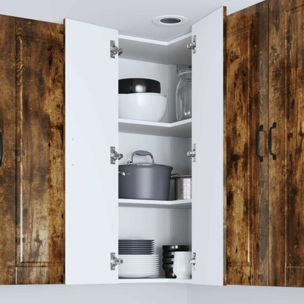 ARDEBO.de - Küchenwandschrank mit Regal Geräucherte Eiche 57 x 57 x 100 cm
