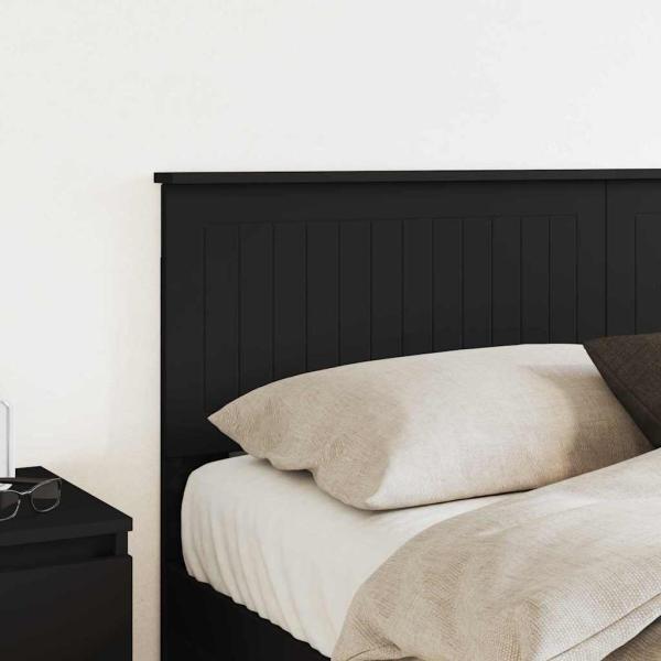 Kopfteil mit Kopfteil Schwarz Eichen-Optik 150 cm Holzwerkstoff