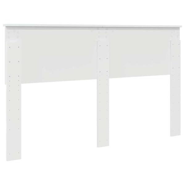 Kopfteil mit Kopfteil Glänzend Weiß 150 cm Holzwerkstoff