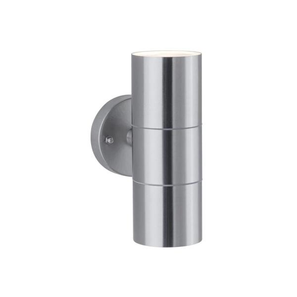 ARDEBO.de Paulmann Außenwandleuchte Flame IP44 60mm max. 2x10W 230V, Edelstahl gebürstet (94331)