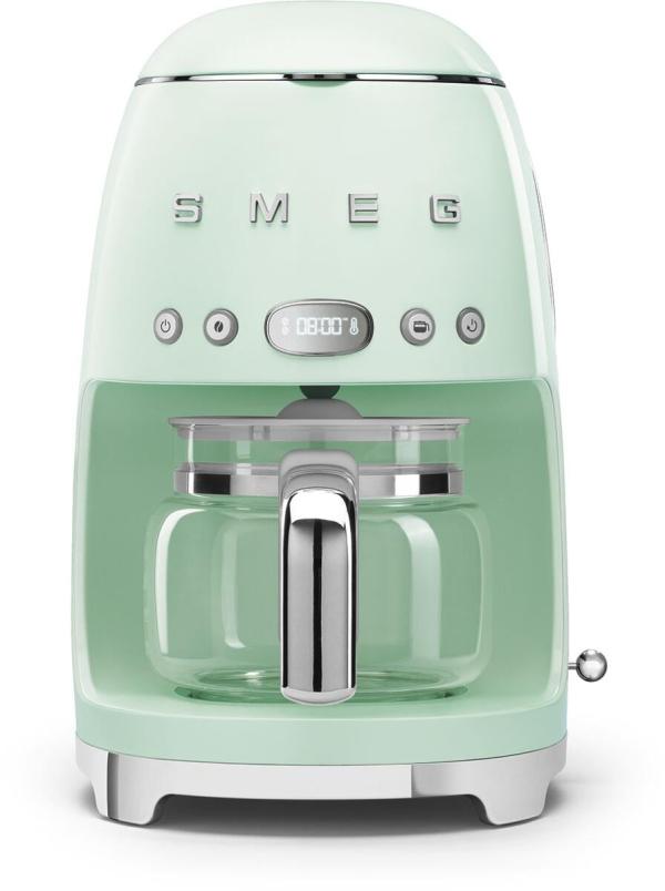 ARDEBO.de Smeg DCF02PGEU 50"s Style, Filter-Kaffeemaschine, 10 Tassen, LED-Display-Programmuhr, 1,4 L Wassertank, Auto-Start-Modus, Kaffee-Dauerfilter, pastellgrün