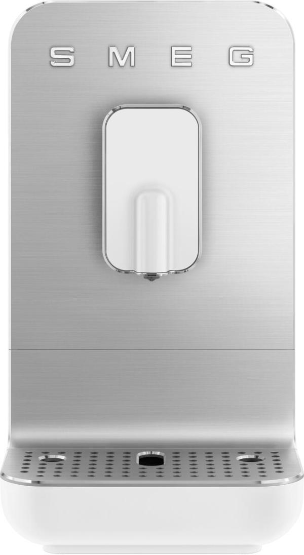 ARDEBO.de Smeg BCC11WHMEU Kompakt-Kaffeevollautomat, 1350W, 8 Funktionen, 1,4 l Wassertank, Weißmatt/silber