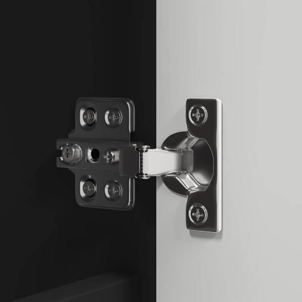 Badezimmermöbel-Set mit Schubladen 4 pcs Schwarz Holzwerkstoff