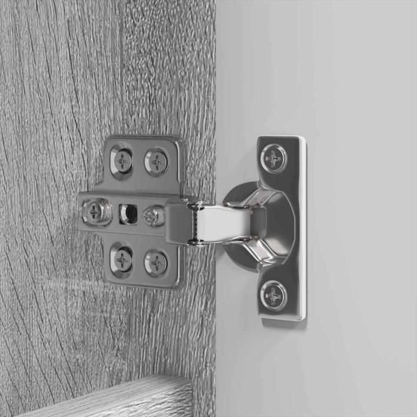 ARDEBO.de - Badezimmermöbel-Set mit Regal 4 pcs Graues Sonoma Holzwerkstoff