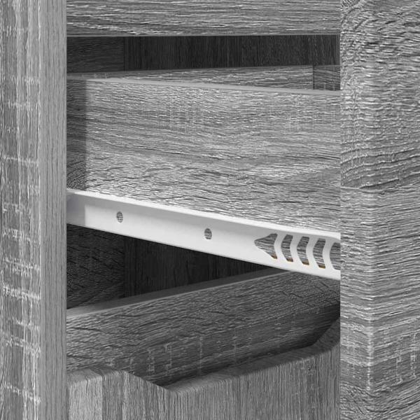 Badezimmermöbel-Set mit Regal 4 pcs Graues Sonoma Holzwerkstoff