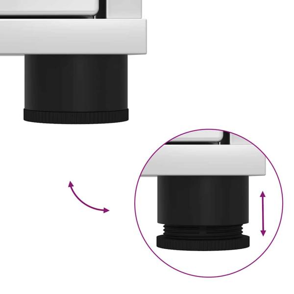 Badezimmermöbel-Set Mit Rad 3 pcs Hochglanz Weiß Holzwerkstoff