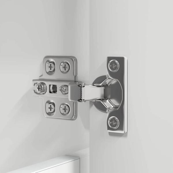 Badezimmermöbel-Set Mit Rad 3 pcs Hochglanz Weiß Holzwerkstoff