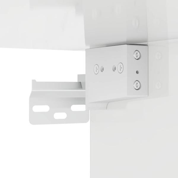 Badezimmermöbel-Set Mit Rad 3 pcs Hochglanz Weiß Holzwerkstoff