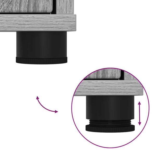 Badezimmermöbel-Set mit Regal 3 pcs Graues Sonoma Holzwerkstoff