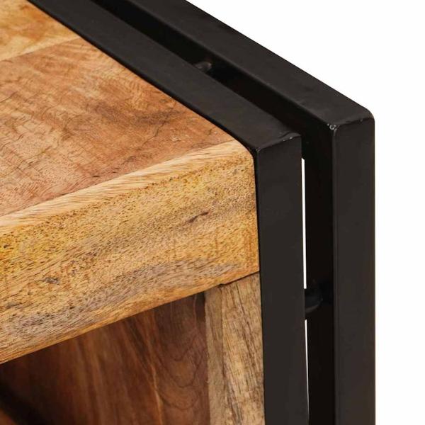 Weinregal Braun 100 x 45 x 33 cm Massives grobes Mangoholz