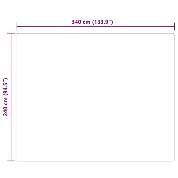 Kunstfell Hasen Teppich Weiß 240 x 340 cm Polyester