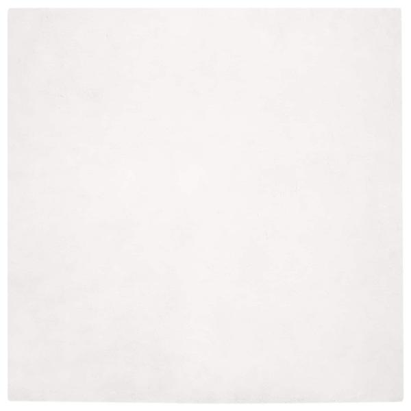 Kunstfell Hasen Teppich Weiß 160 x 160 cm Polyester