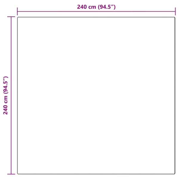 Kunstfell Hasen Teppich Weiß 240 x 240 cm Polyester