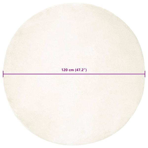 Kunstfell Hasen Teppich Weiß Ø 120 cm Polyester