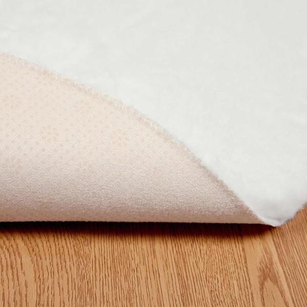 Kunstfell Hasen Teppich Weiß Ø 160 cm Polyester