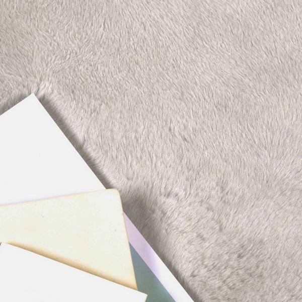 Kunstfell Hasen Teppich Beige Ø 200 cm Polyester