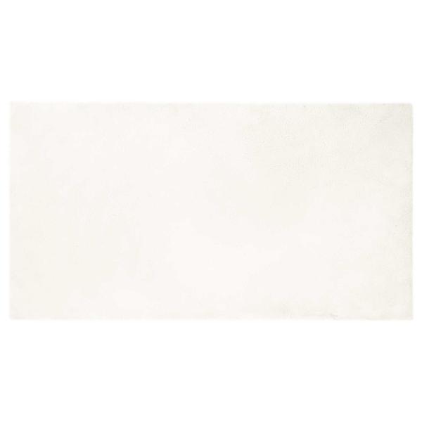 Kunstfell Hasen Teppich Creme 80 x 150 cm Polyester