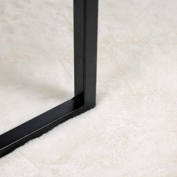 Rutschfester Teppich aus Kunstkaninchenfell OLITE Creme