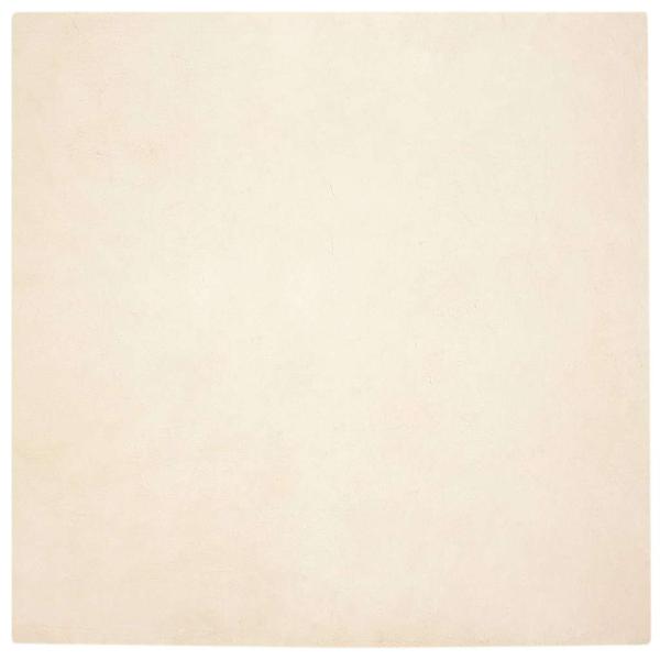 ARDEBO.de - Kunstfell Hasen Teppich Creme 120 x 120 cm Polyester