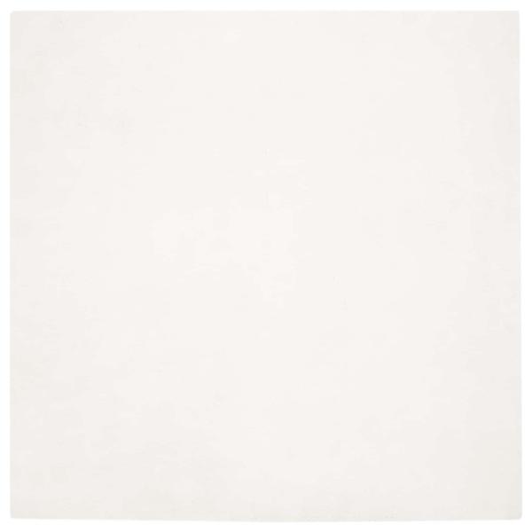 Kunstfell Hasen Teppich Creme 160 x 160 cm Polyester