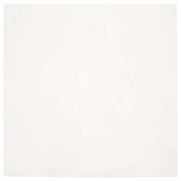 Kunstfell Hasen Teppich Creme 240 x 240 cm Polyester