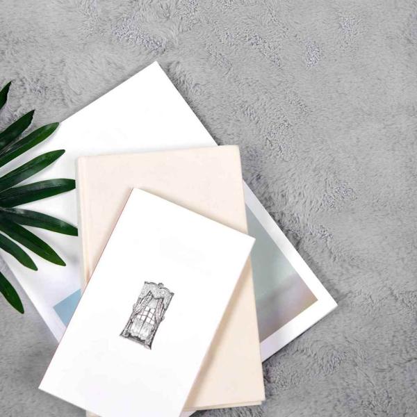 Kunstfell Hasen Teppich Grau 80 x 150 cm Polyester