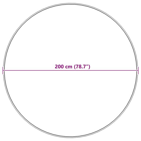 Rutschfester Teppich aus Kunstkaninchenfell OLITE Grau Ø 200 cm