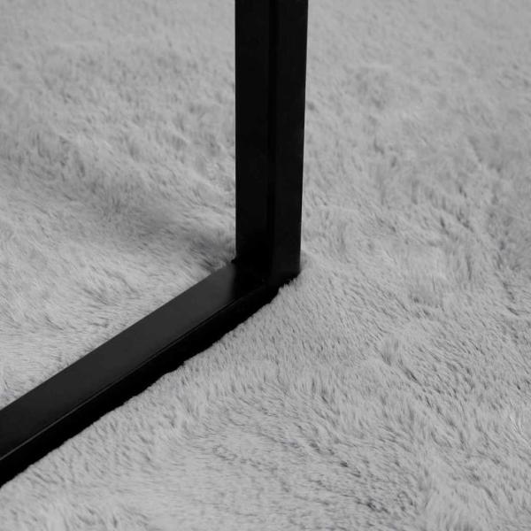 Kunstfell Hasen Teppich Grau Ø 200 cm Polyester