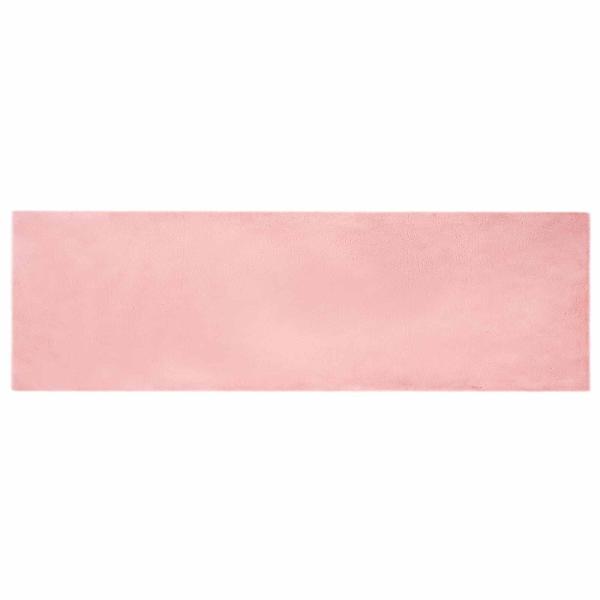 Kunstfell Hasen Teppich Rosa 80 x 250 cm Polyester