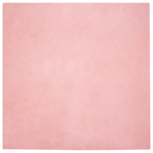 Kunstfell Hasen Teppich Rosa 120 x 120 cm Polyester