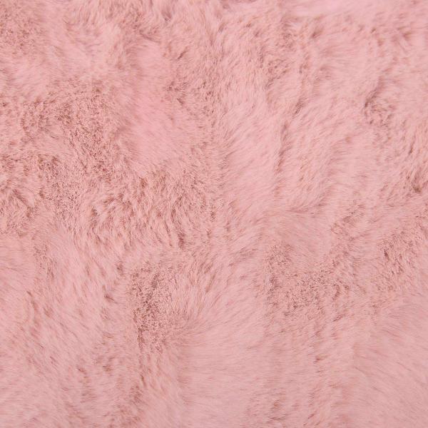 Kunstfell Hasen Teppich Rosa 240 x 240 cm Polyester