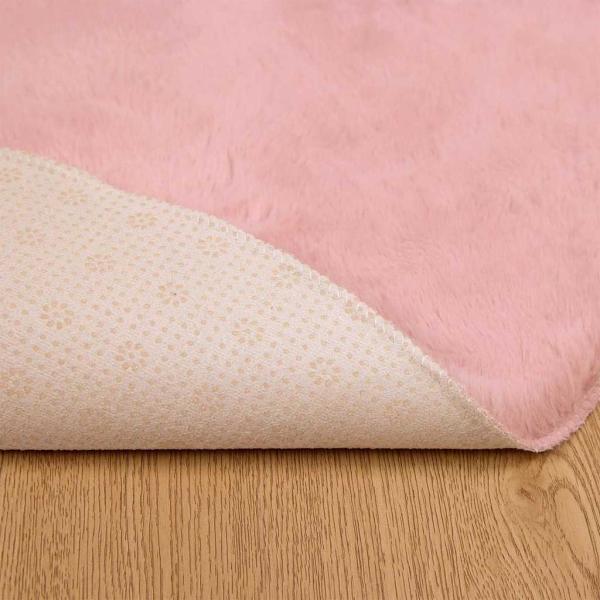 Kunstfell Hasen Teppich Rosa Ø 160 cm Polyester