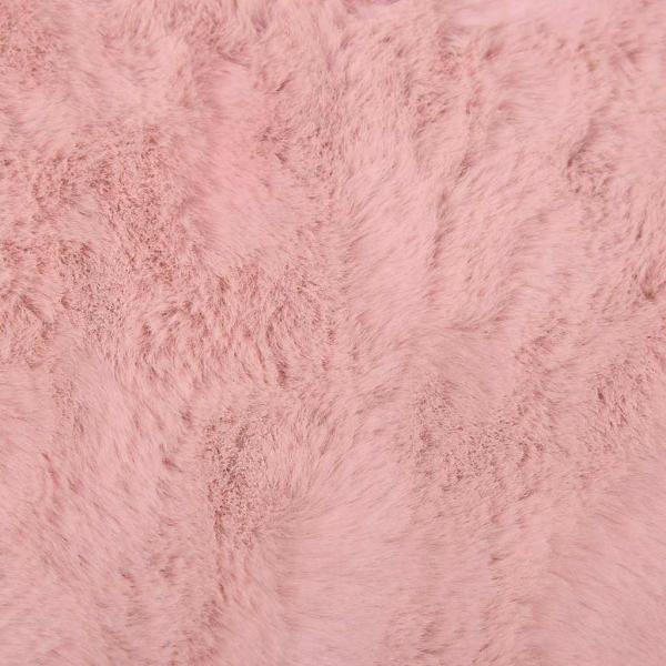 Kunstfell Hasen Teppich Rosa Ø 160 cm Polyester