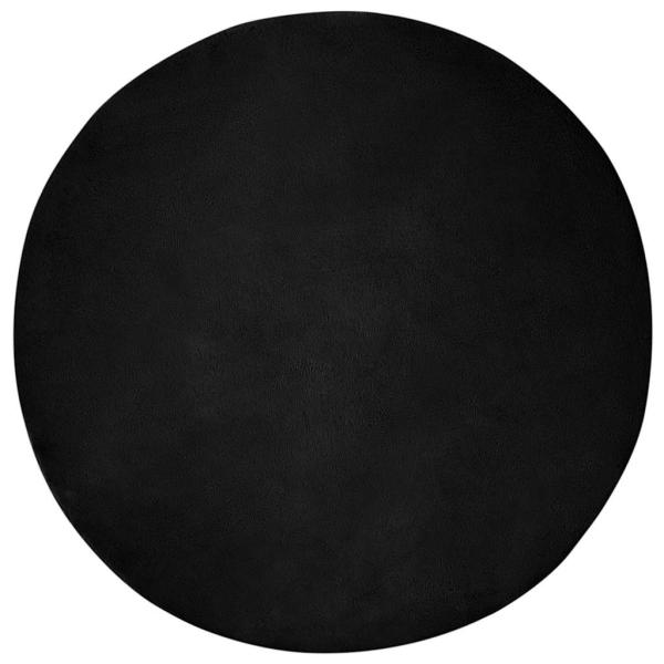 ARDEBO.de - Kunstfell Hasen Teppich Schwarz Ø 200 cm Polyester